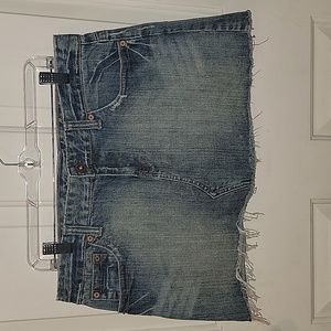 Distressed Jean skirt